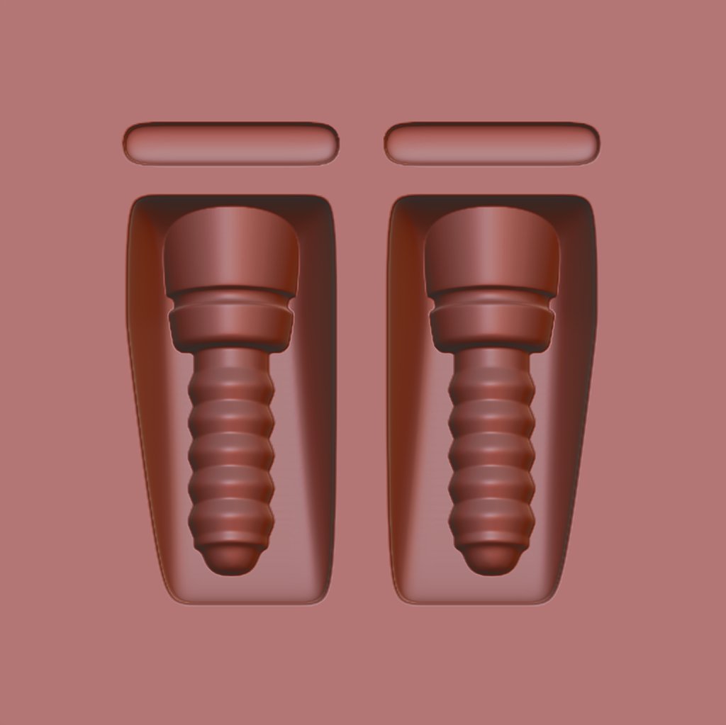 Double Divot Brush 01 FREE 3D industrial brushes BlenderKit