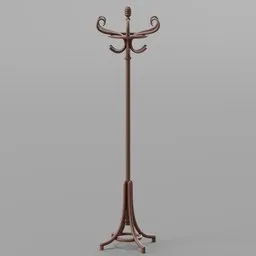 Vintage Wooden Coat Rack