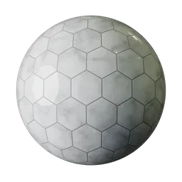 Hexagon White Marble Tiles