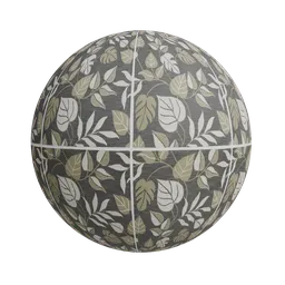 Dense botanical pattern rug