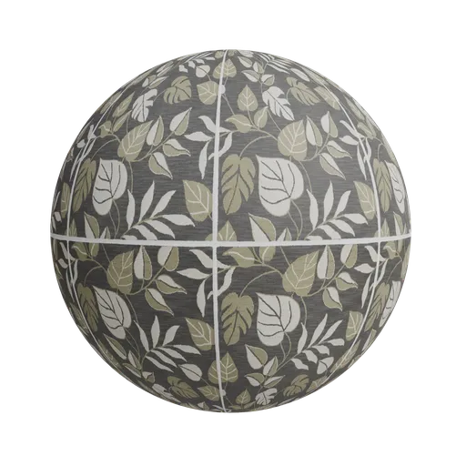 Dense botanical pattern rug