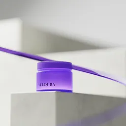 Animated Veloura Purple Cosmetic Jar