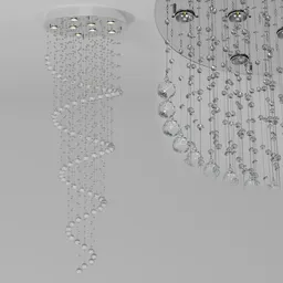 Spiral Crystal Chandelier