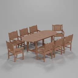 Outdoor Teak Dining Set