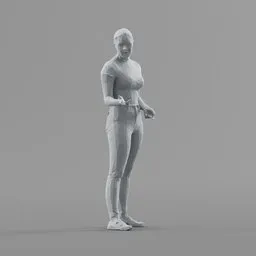 Lowpoly Female Standing