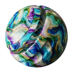 Emerald Sapphire Amethyst Marble