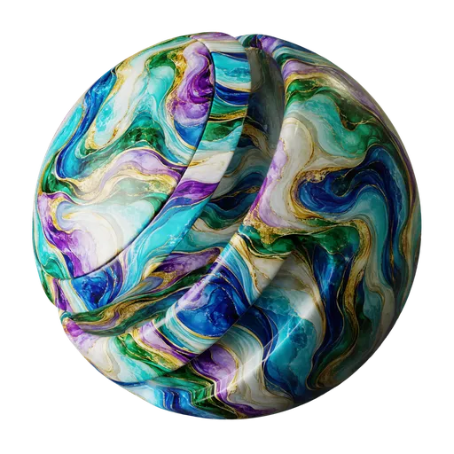 Emerald Sapphire Amethyst Marble