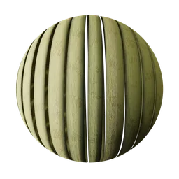 High-quality 2K bamboo fence PBR texture for 3D modeling in Blender and similar software, with realistic wood details.