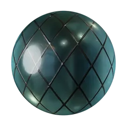 High-resolution clear leaded glass PBR texture for Blender 3D material preview without displacement.