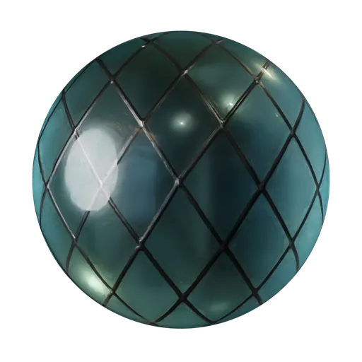 High-resolution clear leaded glass PBR texture for Blender 3D material preview without displacement.