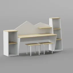 Kids Table with Two Stools