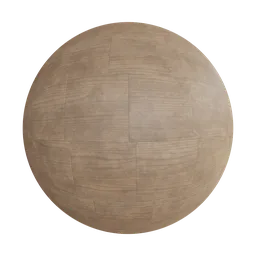 High-resolution oak wood PBR texture for 3D modeling, showing detailed english pattern design.