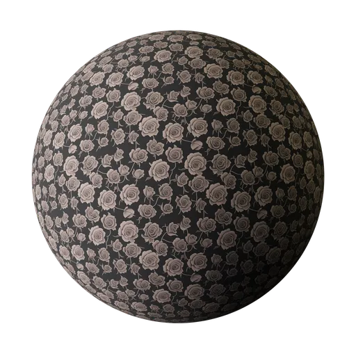 Versatile Floral Wallpaper PBR material for Blender 3D, customizable for scenes and applicable as wrapping paper.