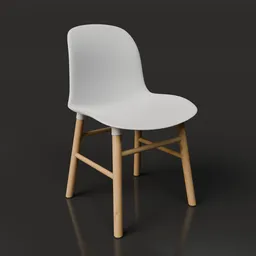 White dining chair