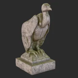 Vulture stone mass statue