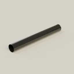High-quality, realistic black 3D pipe model suitable for Blender rendering and construction simulations.