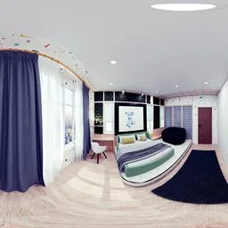 Bright Modern Bedroom  View