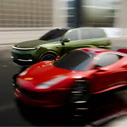 Car Cinematic Racing on Highway