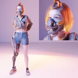 Sci-fi girl human