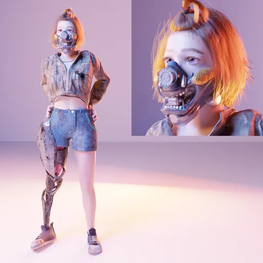 Sci-fi girl human