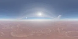 Sci-fi Planet Aerial Space