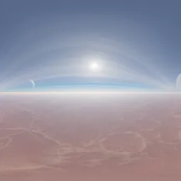 Sci-fi Planet Aerial Space