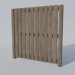 Wooden Slat Fence