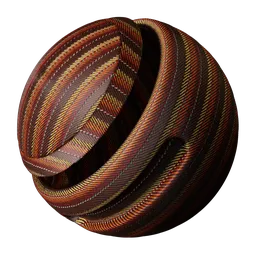 Brown Striped Woven Fabric