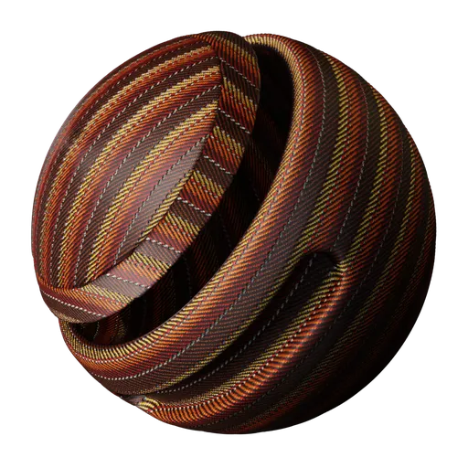 High-resolution PBR woven fabric texture for Blender 3D with adjustable scale, color, brightness, roughness, and surface wear settings.