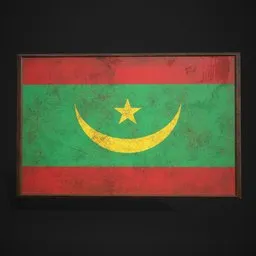 Mauritania Flag Picture Frame