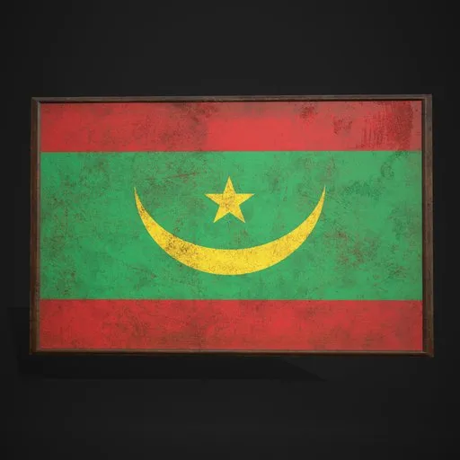 Mauritania Flag Picture Frame