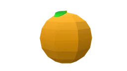 3D render of a stylized orange, optimized for Blender, ideal for low-poly visualizations and CG artwork.