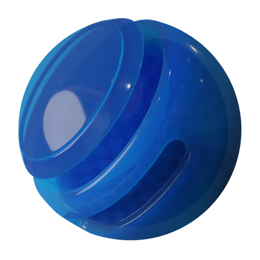 Translucent procedural blue plastic
