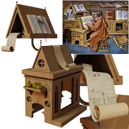 Medieval scriptorium table