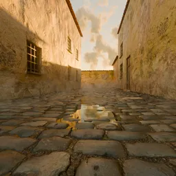 Medieval Alley at Dusk