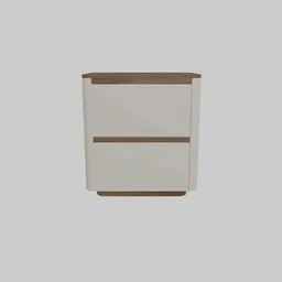Modern Curved Bedside Nightstand