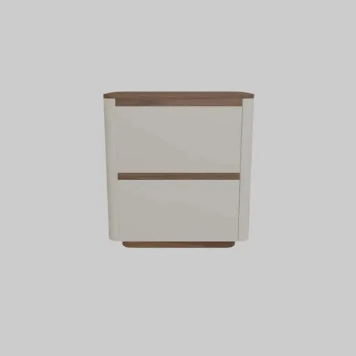 Modern Curved Bedside Nightstand