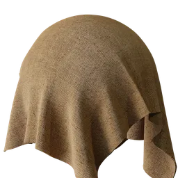 Detailed woven jute fabric texture for PBR, high-quality material for 3D rendering in Blender and similar applications.