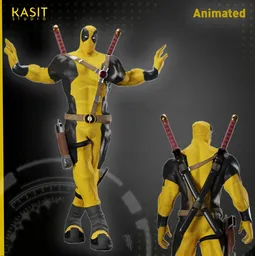 Gold Deadpool Animated