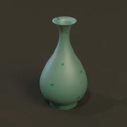 Vase((Celadon with spots)