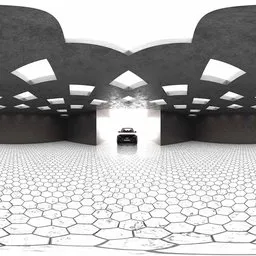 Geometric Skylight Car Hall HDRI