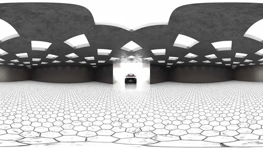 Geometric Skylight Car Hall HDRI