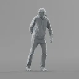 Lowpoly Male Walking