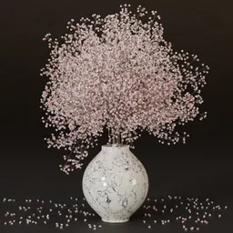 SJ-Faded Gypsophila Pastel Bouquet