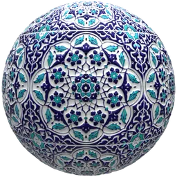 Blue Mandala Ceramic Tile