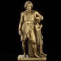 Brass Bertel with the goddess of hope