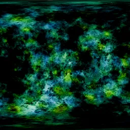 Green Nebula in Deep Dark Space