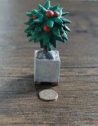 Orange tree sculpture-stylized