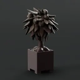 Orange tree sculpture-stylized