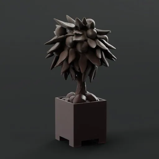 Orange tree sculpture-stylized